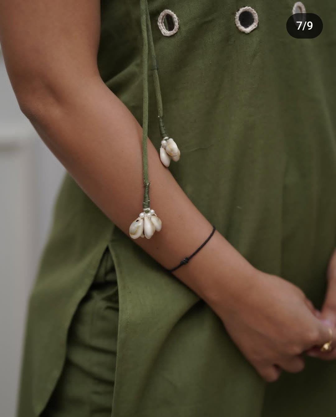 Green Summer Cotton Slub Kurta Pant Set